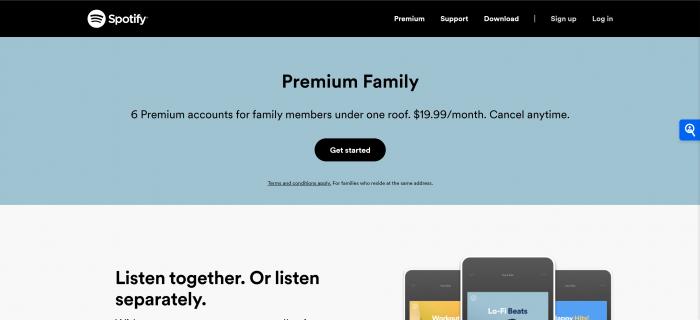Premium della famiglia Spotify